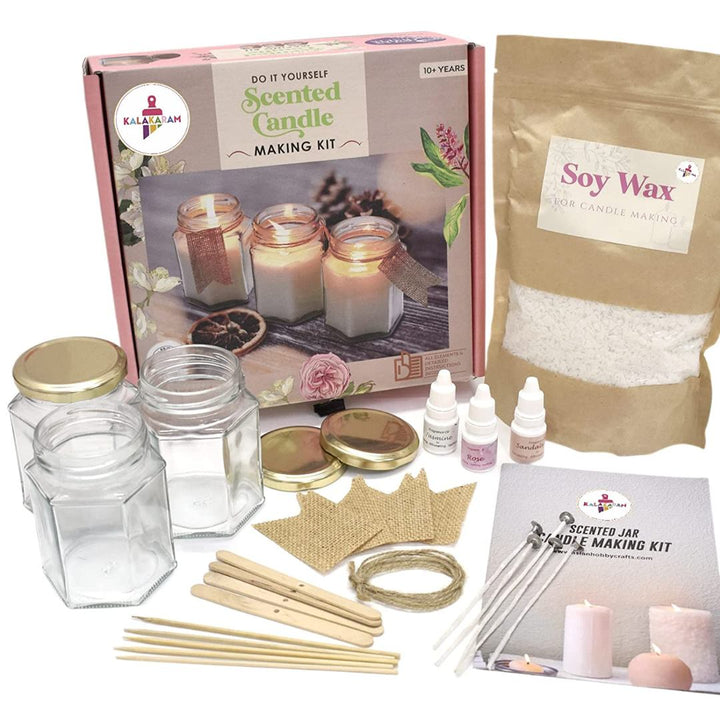 Kalakaram Scented Jar Candle Making Kit - SCOOBOO - KKM1009D - DIY Box & Kids Art Kit