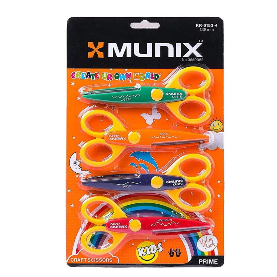 Kangaro Munix Craft Scissors - 4 Design Set - SCOOBOO - KR-9153-4 - SCISSORS