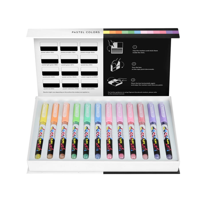 Karin Pigment Decobrush 12 colors collection - SCOOBOO - 29C7 - Brush Pens