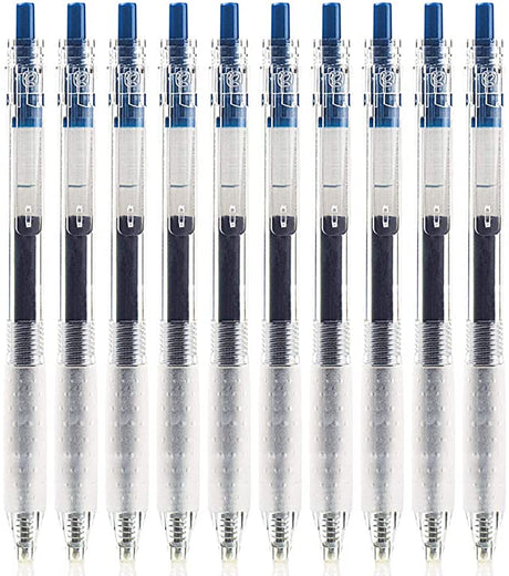 KEYBO GEL INK PEN TRANSPARENT 0.5mm-PACK OF 10 - SCOOBOO - KEYBO Blue 0.5mm-3 - Gel Pens