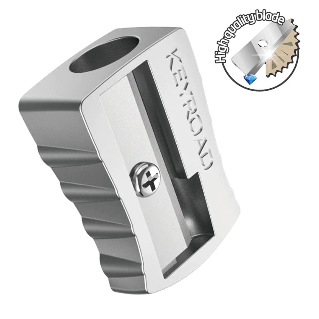 KEYROAD Sacapuntas ergonómico doble triangular con recipiente/1 pieza KEYROAD Sacapuntas ergonómico doble triangular con recipiente/1 pieza