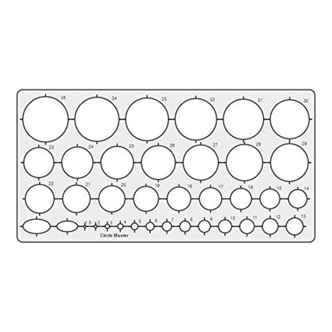 Khyati Circle Master Template (35 Circles) - SCOOBOO - D283 - Rulers & Measuring Tools