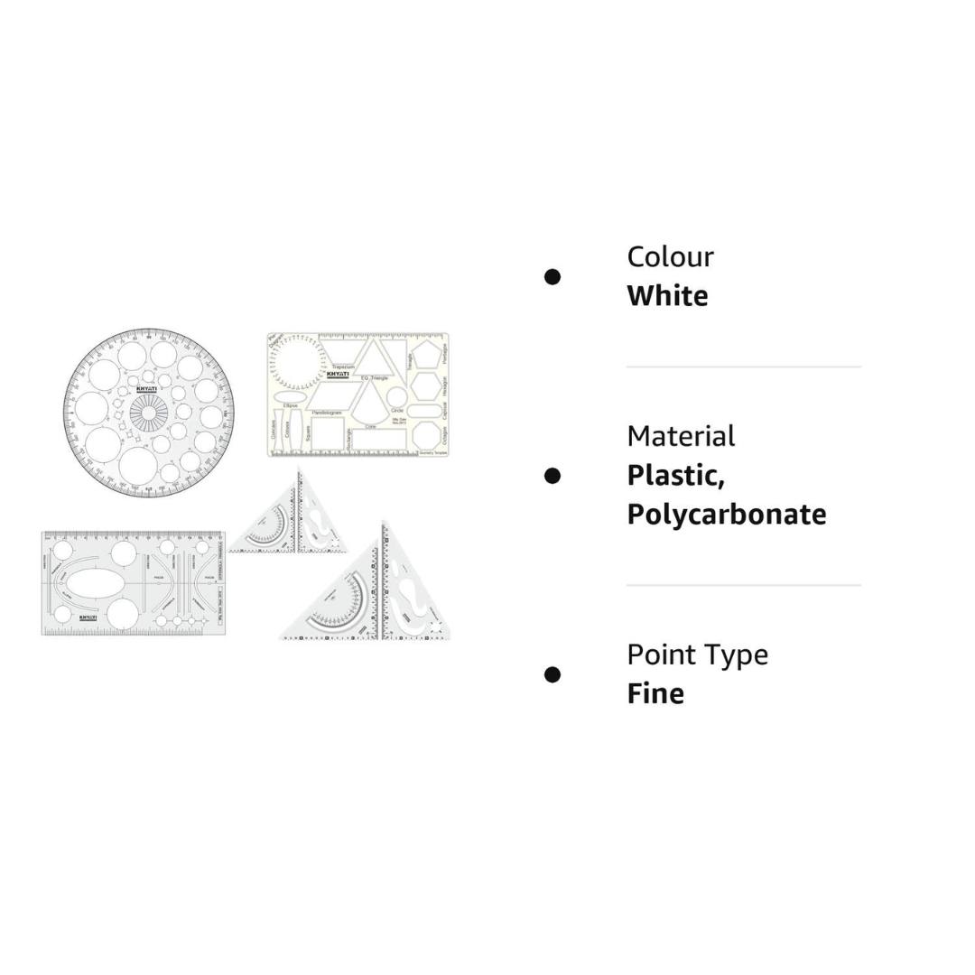 Khyati Hyperbola Parabola Template - SCOOBOO - D219 - Rulers & Measuring Tools