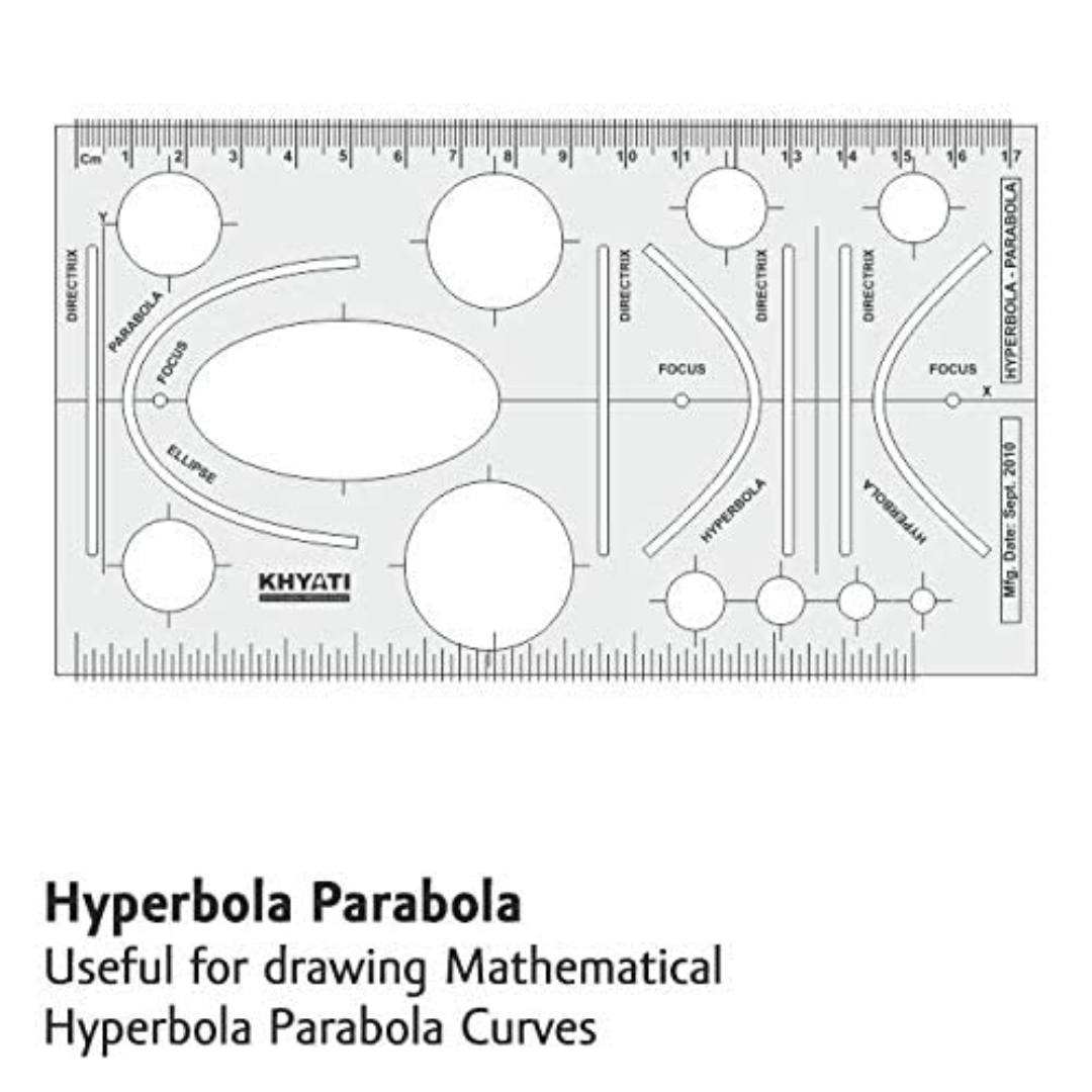 Khyati Hyperbola Parabola Template - SCOOBOO - D219 - Rulers & Measuring Tools