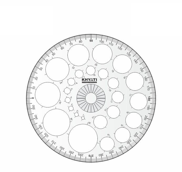 Khyati Pro Circle Small - SCOOBOO - D212 - Rulers & Measuring Tools