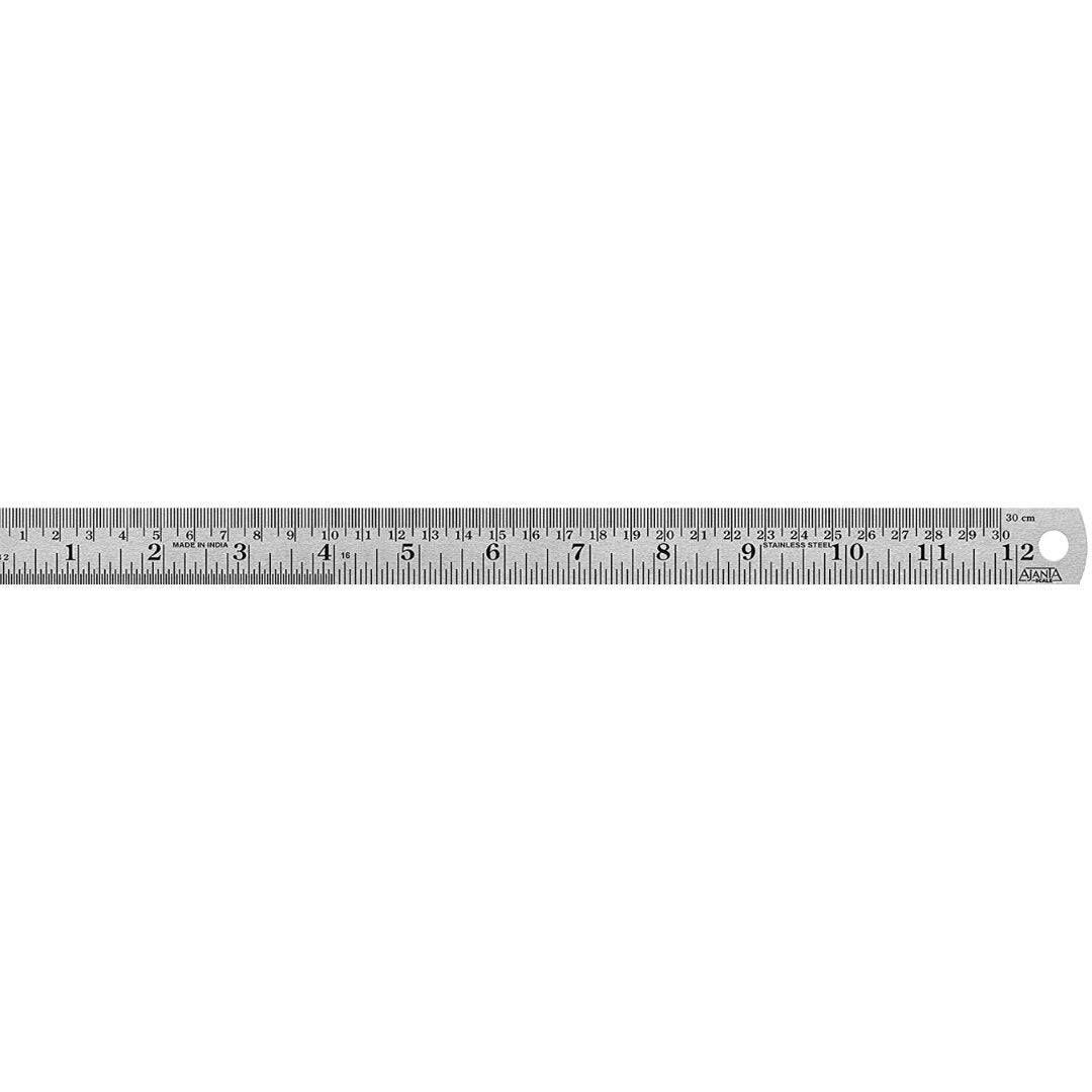 Khyati Steel Scale Darshi 30 CM - SCOOBOO - S512 - Rulers & Measuring Tools