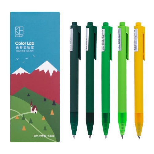 Kinbor 0.5mm Series Gel Pen (Pack of 5) - SCOOBOO - DTD10002 - Gel Pens