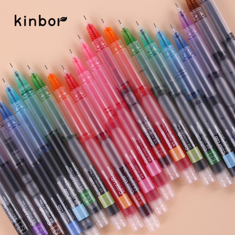 Kinbor Floating Bay Multicolor Fibre Based Pens 0.38mm (Pack of 10) - SCOOBOO - DT52005 - Gel Pens