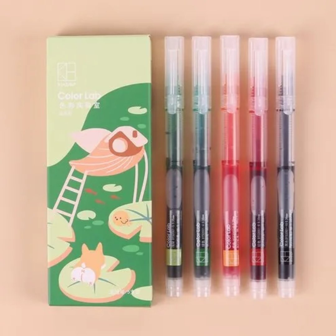 Kinbor Multicolor Fibre Based Pens 0.38mm - SCOOBOO - DT52004 - Gel Pens