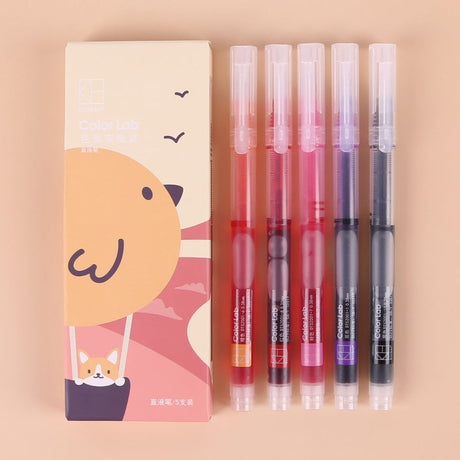 Kinbor Sky Island Multicolor 0.5mm Fibre Based Pen (Pack of 5) - SCOOBOO - DT52001 - Gel Pens