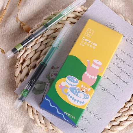 Kinbor Tea Party Multicolor 0.5mm Fibre Based Pens (Pack of 5) - SCOOBOO - DT52003 - Gel Pens