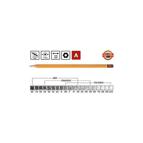 Koh-I-Noor Graphite Pencils - SCOOBOO - Sketch pencils