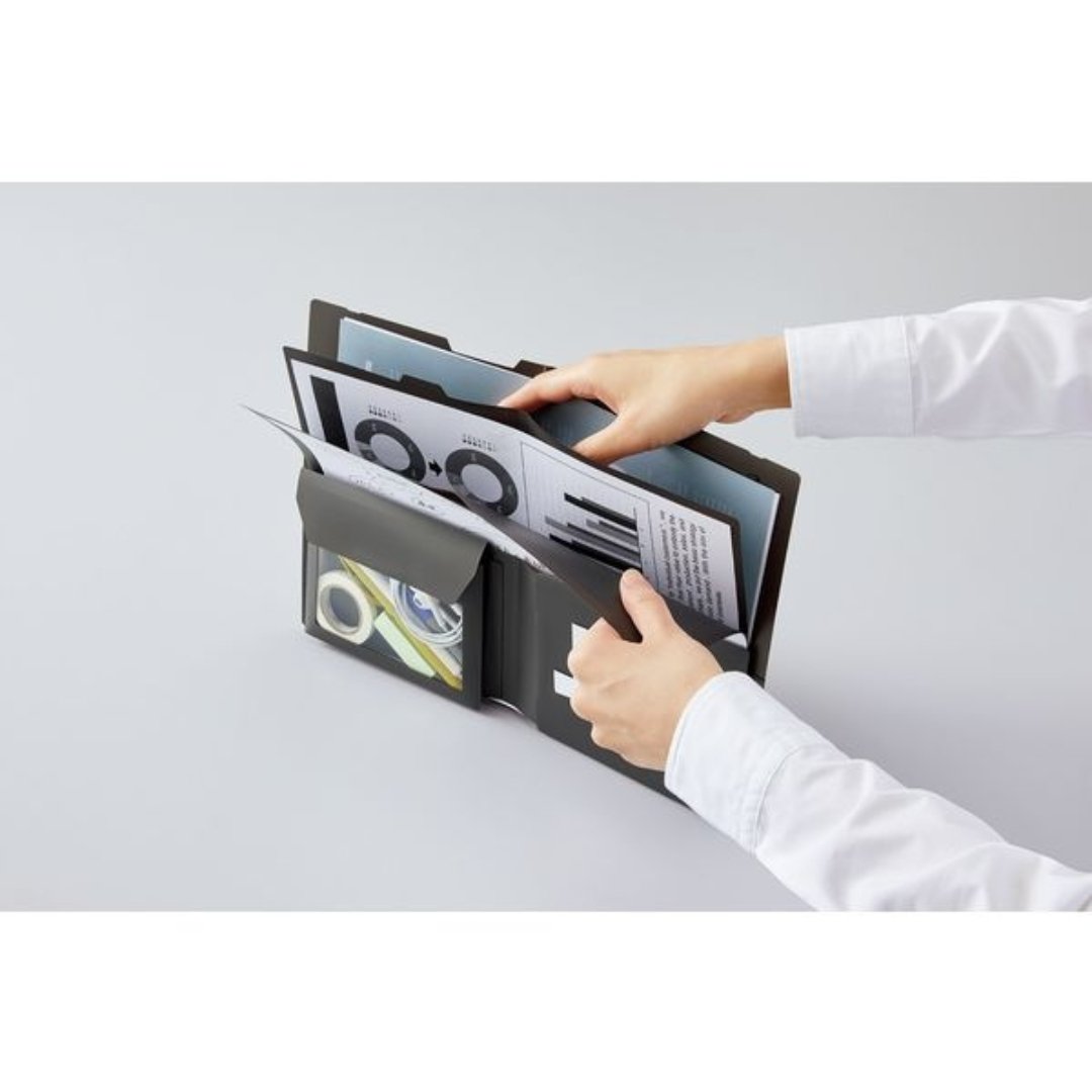 Kokuyo Bifold Document File Bizrack with Mini Pocket - SCOOBOO - Fu-BRFLD950D - Folders & Fillings