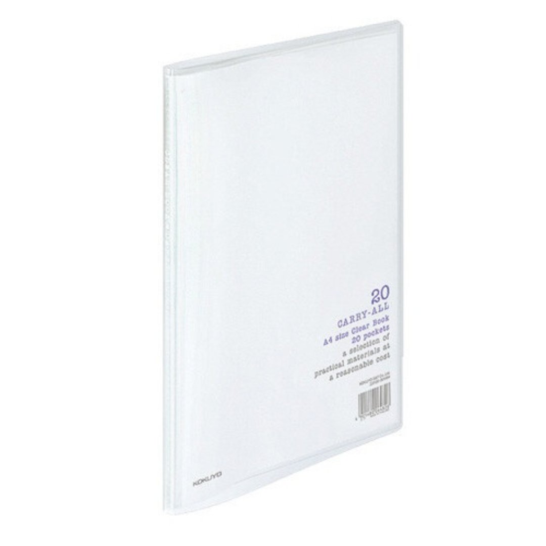 Kokuyo Clear Book Carryall A4 Vertical Fixed 20 Pockets - SCOOBOO - La-1T - Folders & Fillings