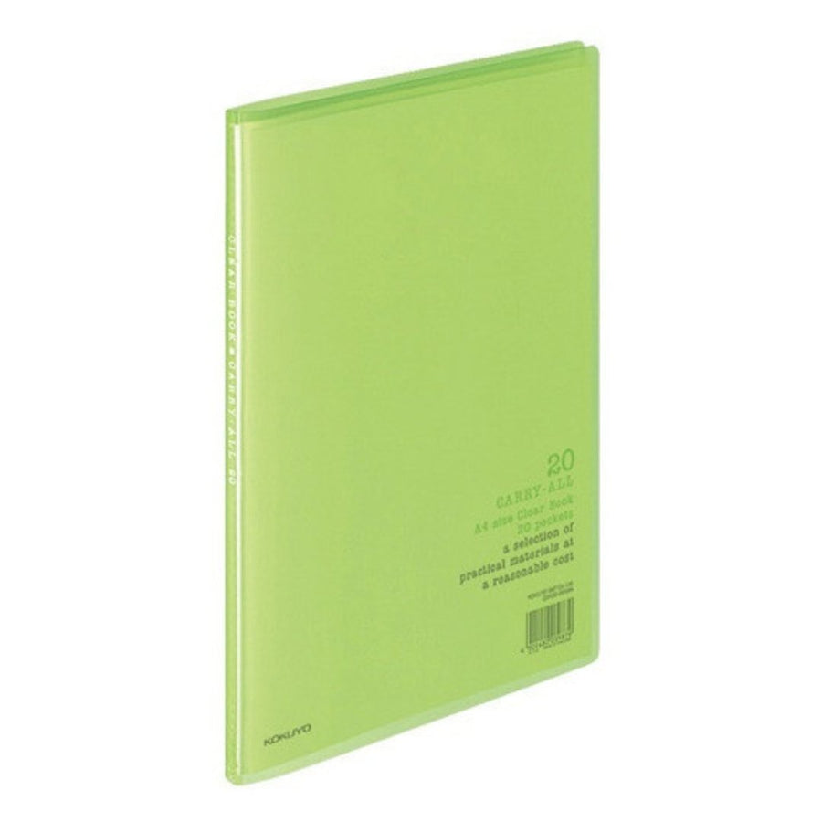 Kokuyo Clear Book Carryall A4 Vertical Fixed 20 Pockets - SCOOBOO - La-1LG - Folders & Fillings