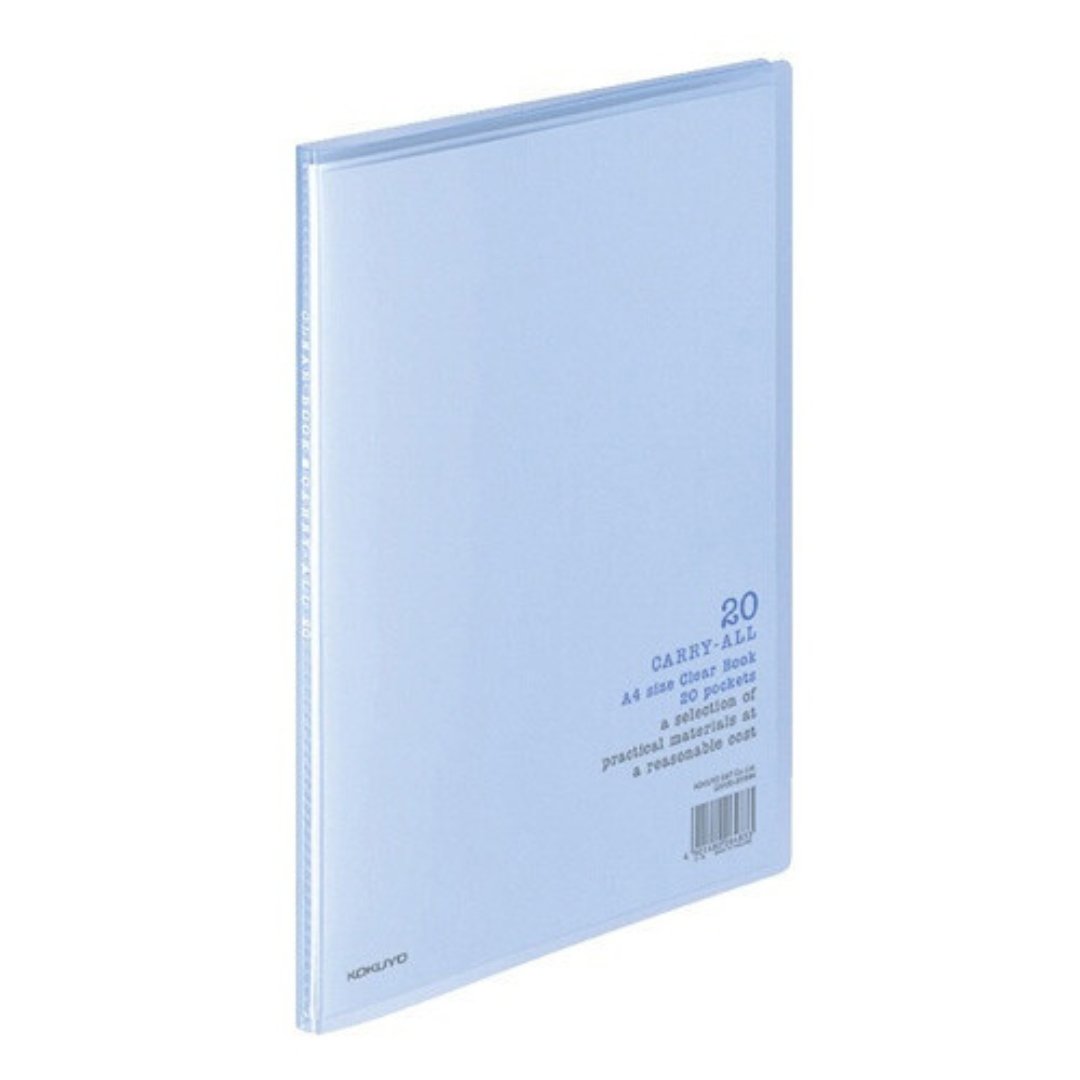 Kokuyo Clear Book Carryall A4 Vertical Fixed 20 Pockets - SCOOBOO - La-1B - Folders & Fillings