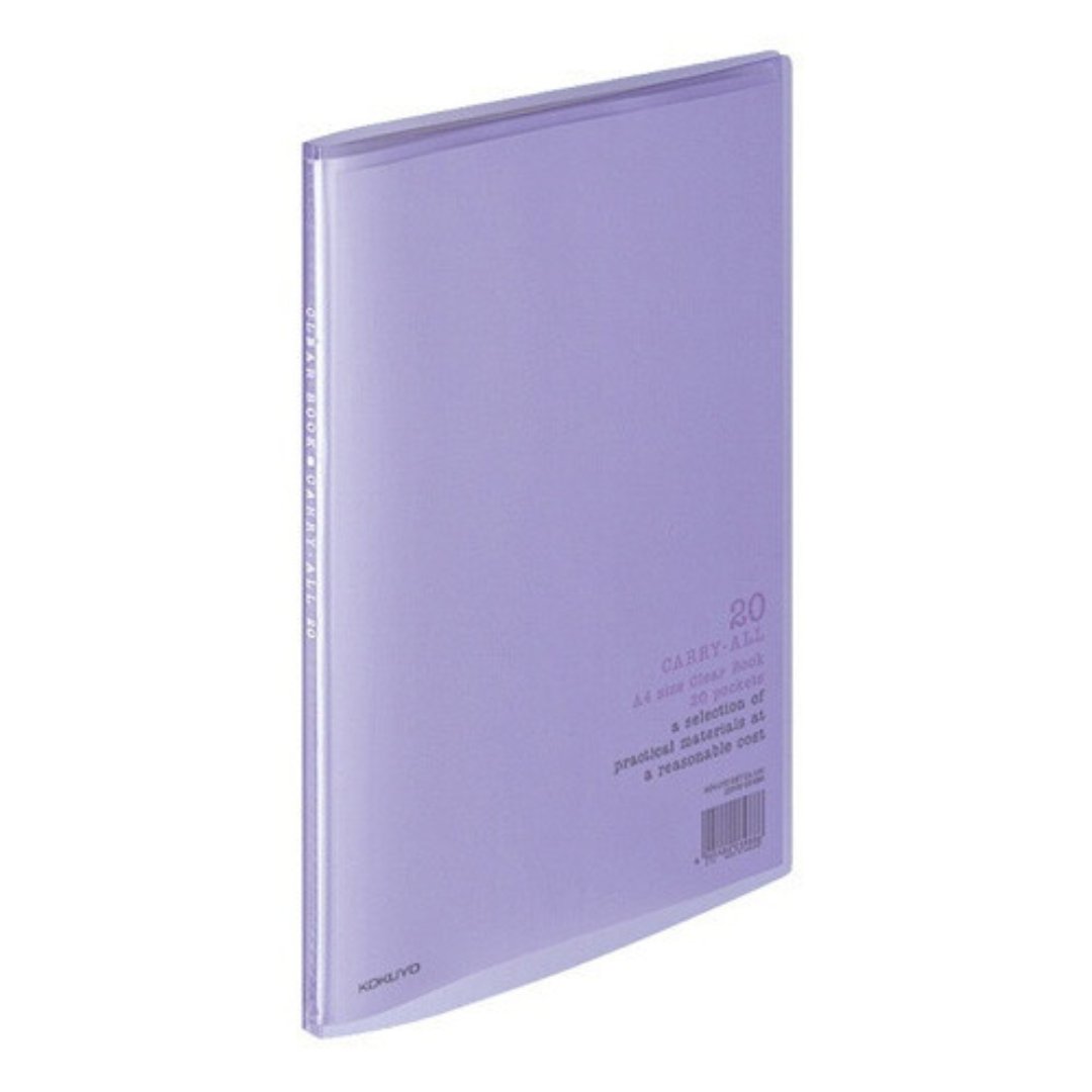 Kokuyo Clear Book Carryall A4 Vertical Fixed 20 Pockets - SCOOBOO - La-1V - Folders & Fillings
