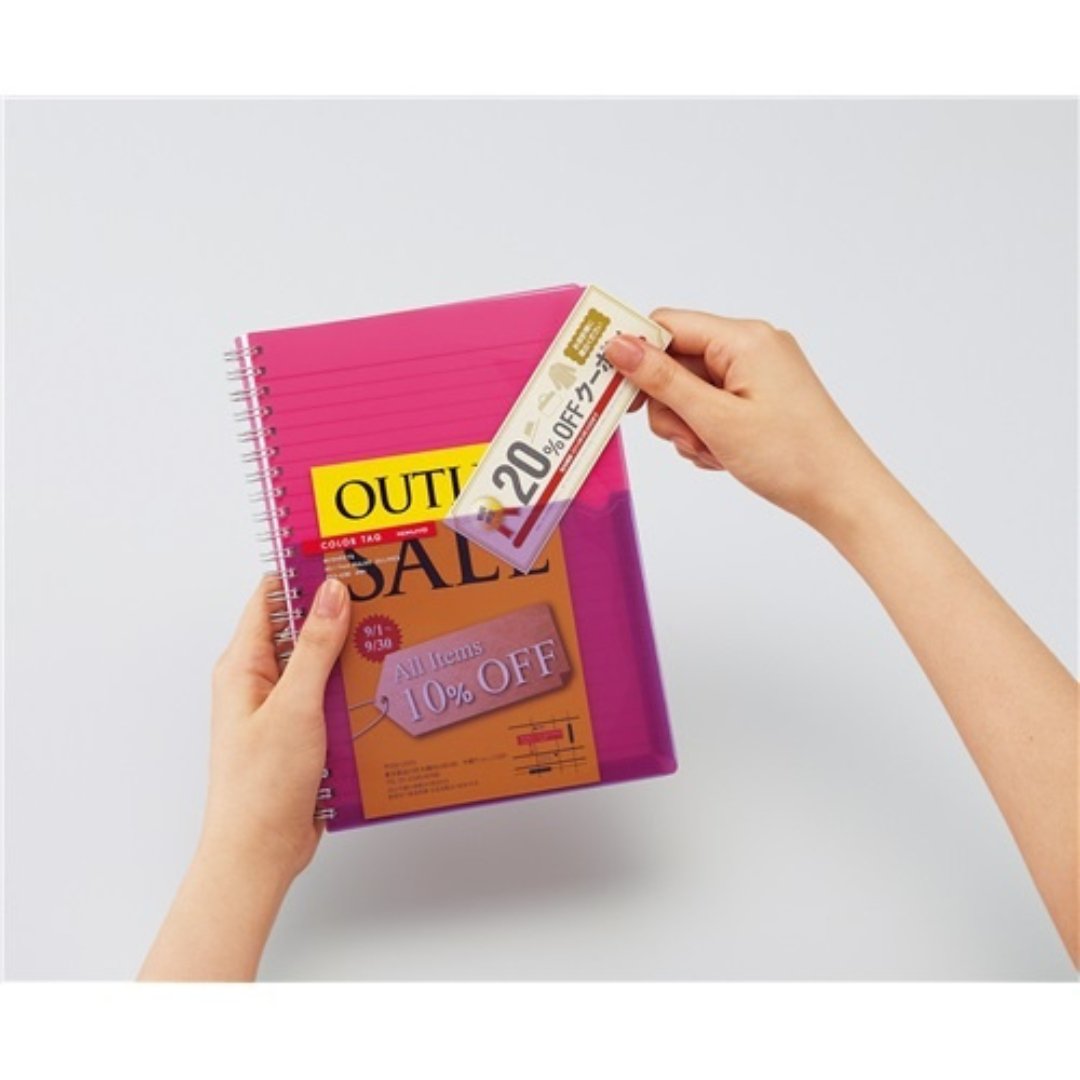 Kokuyo Twin Ring Notebook Color Tag Bicolor A5 - SCOOBOO - CT-C30P - Ruled