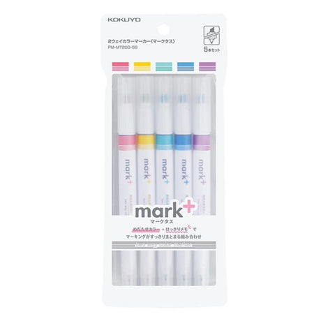 Kokuyo Two Way Color Marker - SCOOBOO - PM-MT200-5S - Fineliner