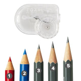 Kutsuwa Pencil Sharpener Tougal Clear Transparent - SCOOBOO - RS028CL - Sharpeners