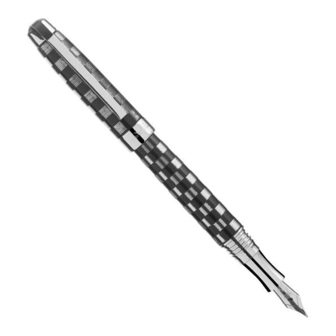 LABAN Checkred Flag The 925 Sterling Black Fountain Pen - SCOOBOO - STF9191CF - Fountain Pen