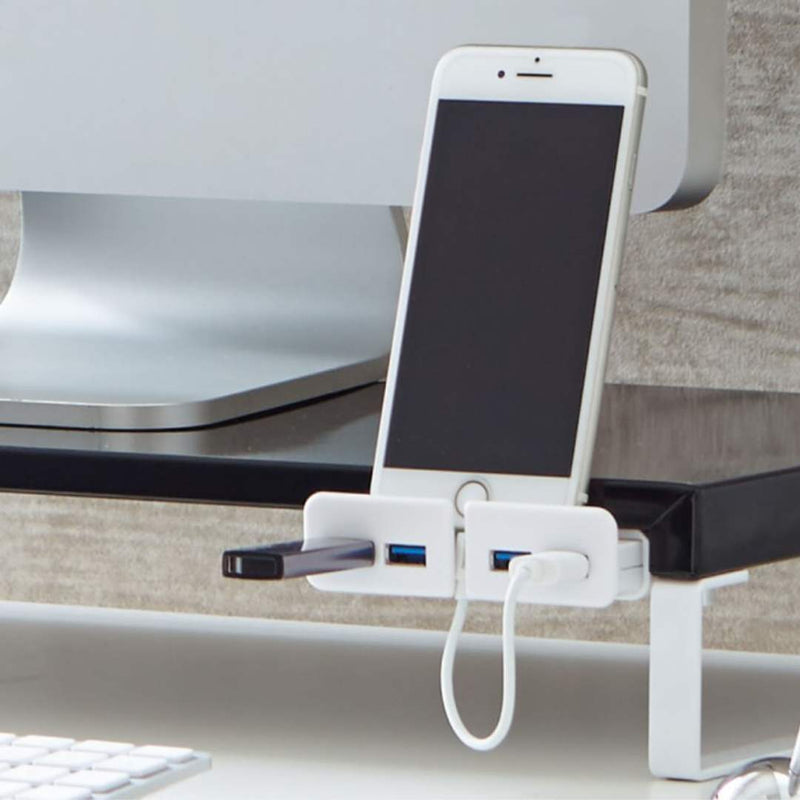 Hand Crank Standing Desk With 55" Tabletop - Black White | Mount It