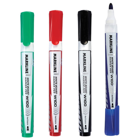 Linc Markline Whiteboard Marker Pens - SCOOBOO - W100 - White-Board & Permanent Markers