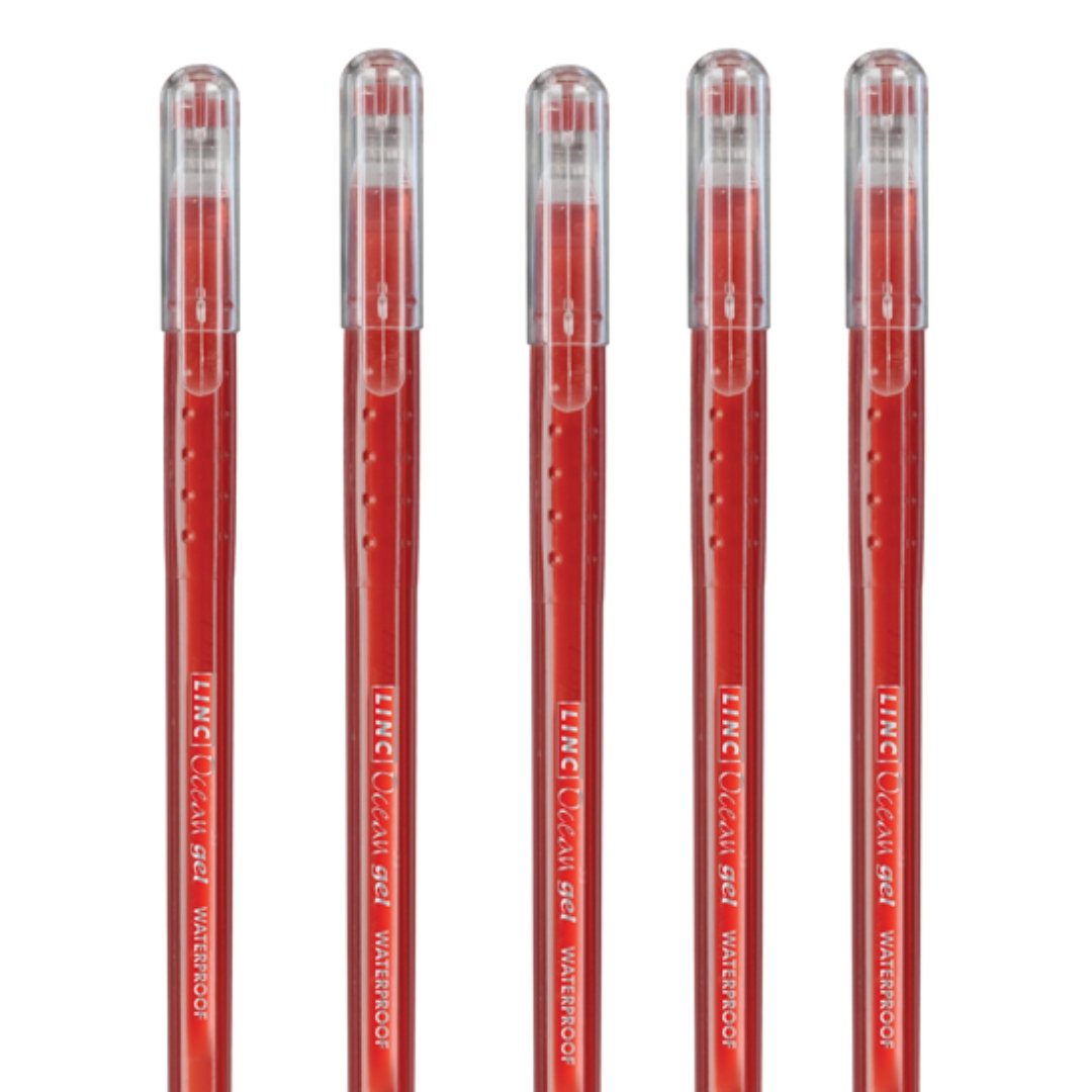 Linc Ocean Gel Pens 0.6mm Pack Of 5 - SCOOBOO - Gel Pens