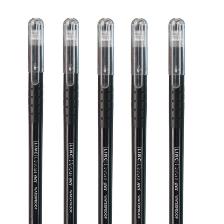 Linc Ocean Gel Pens 0.6mm Pack Of 5 - SCOOBOO - Gel Pens