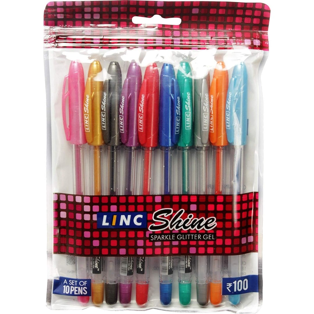 Linc Shine Sparkle Glitter 0.5mm Gel Pen - SCOOBOO - Gel Pens
