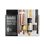 Liquitex Basic Acrylic Metal & Lrid Set - SCOOBOO - Acrylic paints