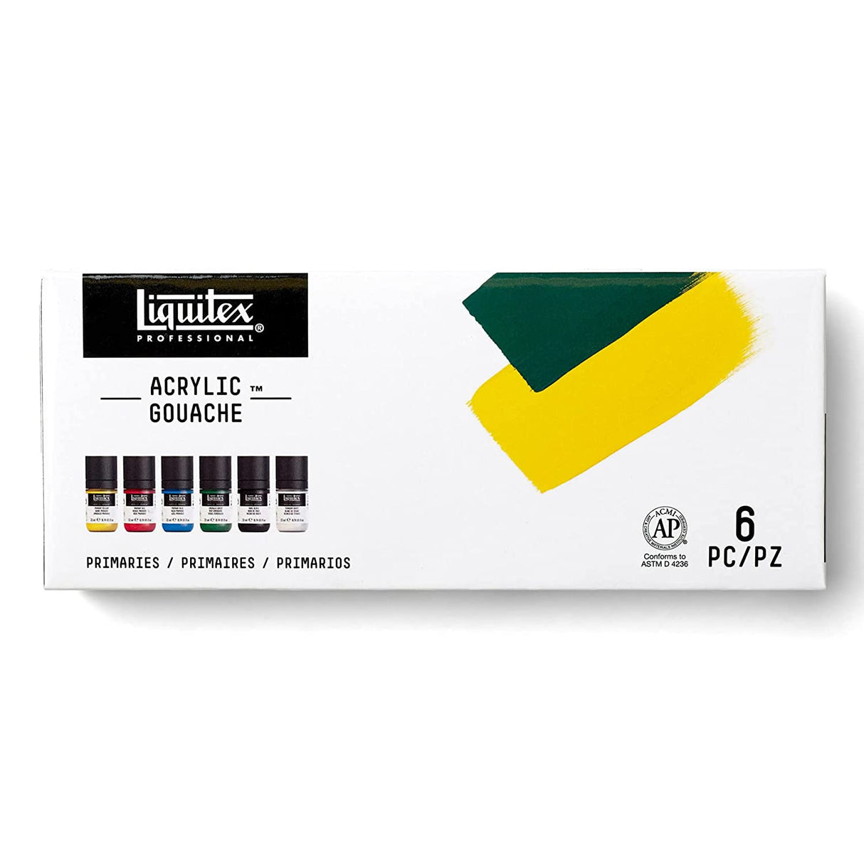 Liquitex Professional Acrylic Gouache 6 x 22 ml Set Primaries - SCOOBOO - Acrylic paints