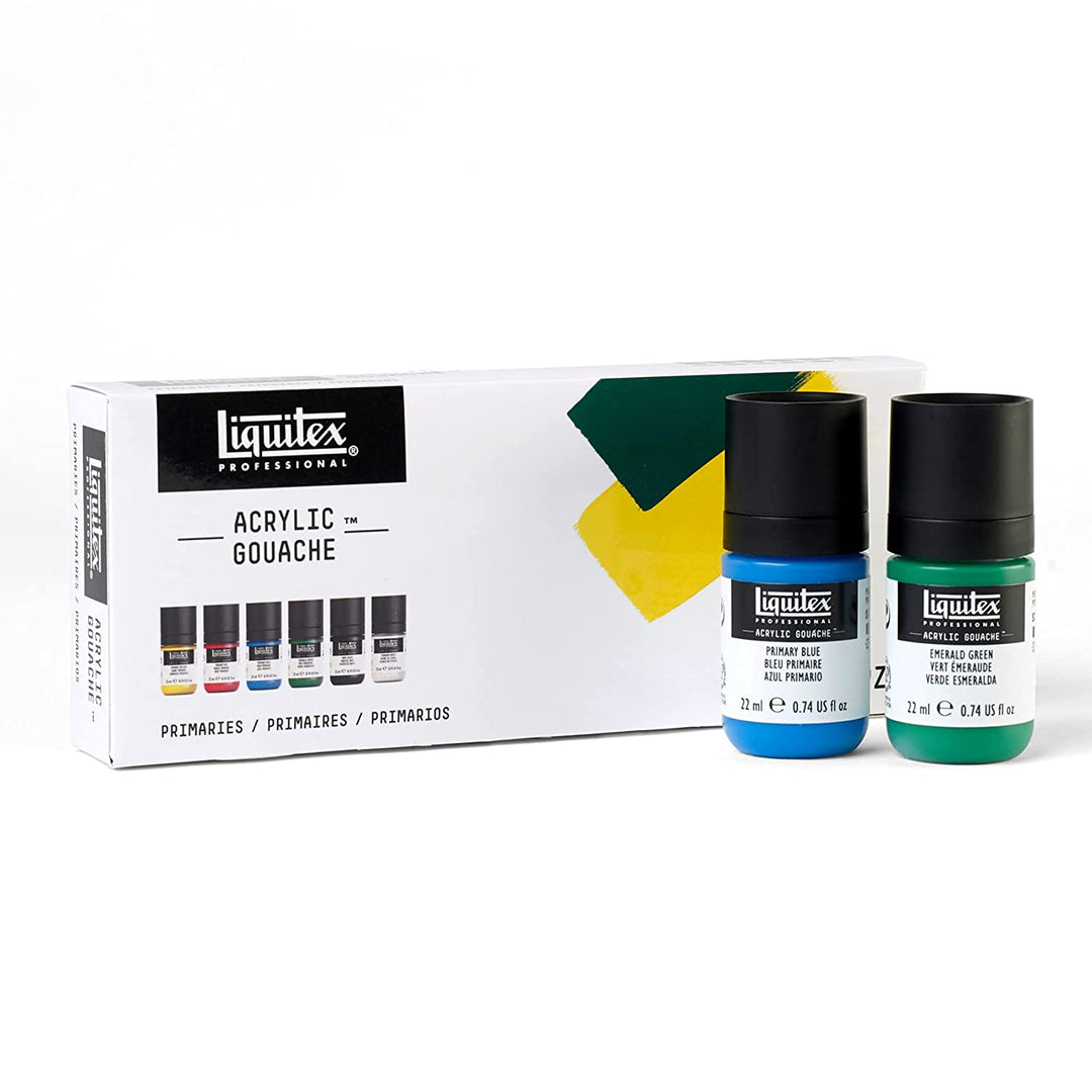 Liquitex Professional Acrylic Gouache 6 x 22 ml Set Primaries - SCOOBOO - Acrylic paints
