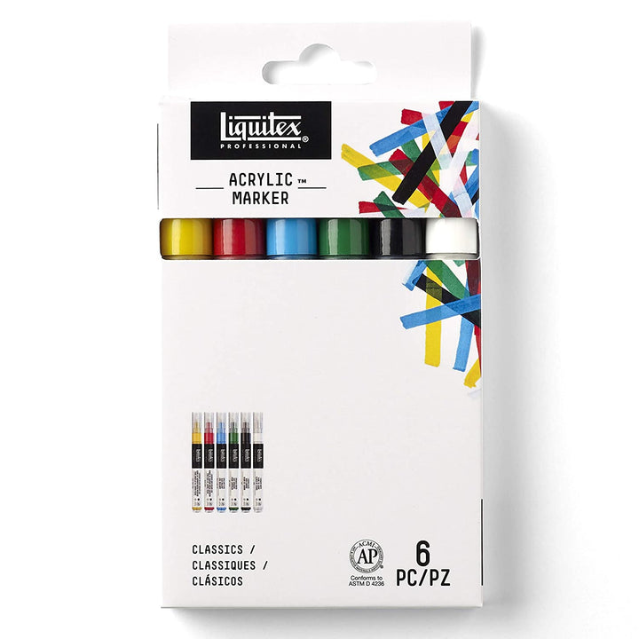Liquitex Professional Paint Marker 6-Set - SCOOBOO - 0002 - Acrylic paints