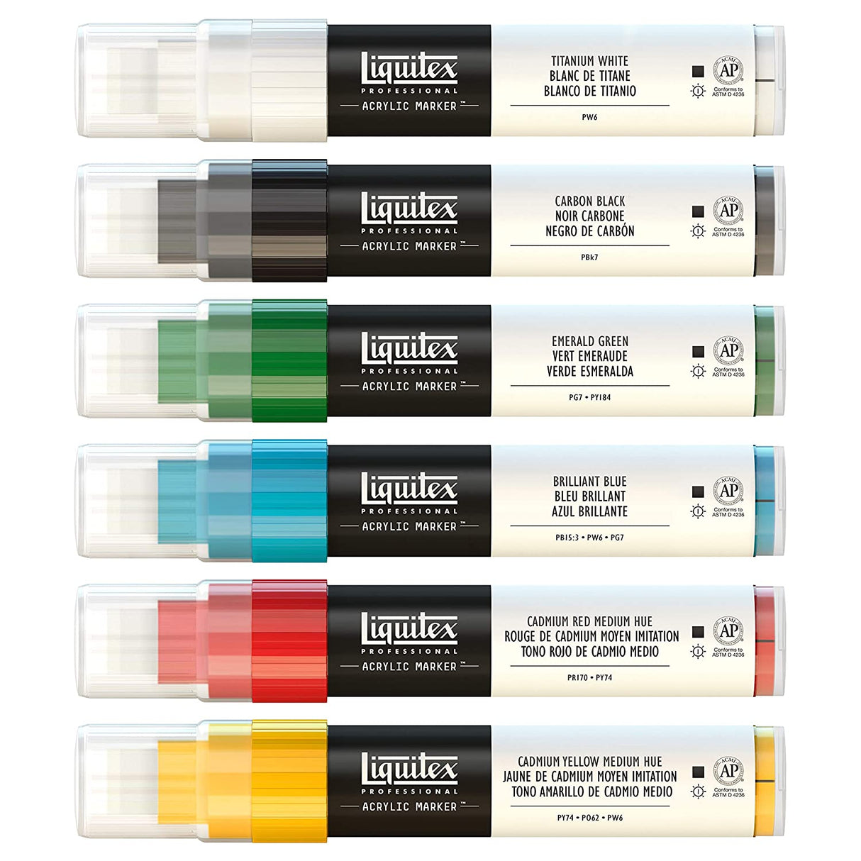Liquitex Professional Paint Wide Marker Set 6 - Pack - SCOOBOO - 0001 - MARKERS