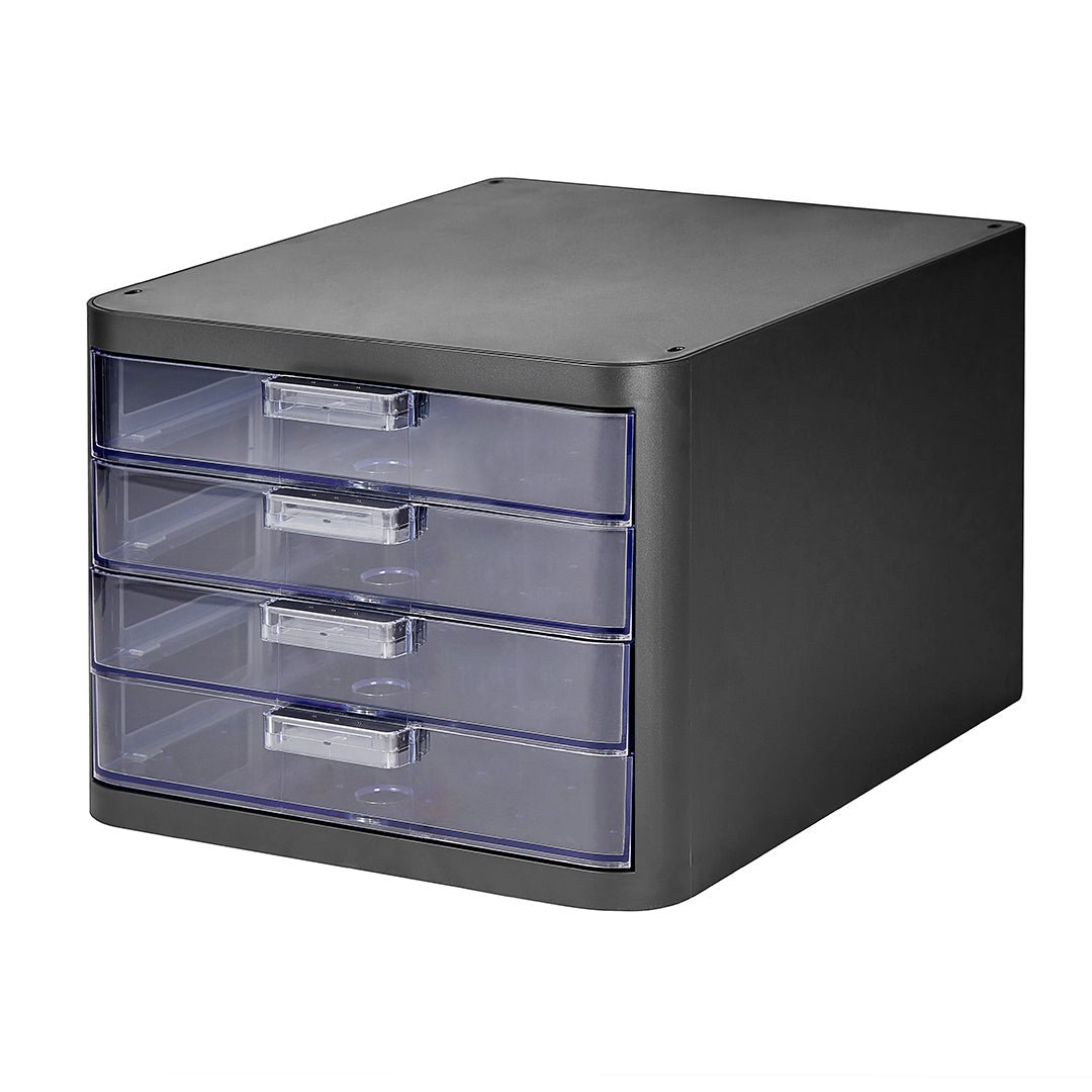 Litem Clear 4 Drawers Multi Cabinet - SCOOBOO - 271491-TGM - Pen Stand & Organisers