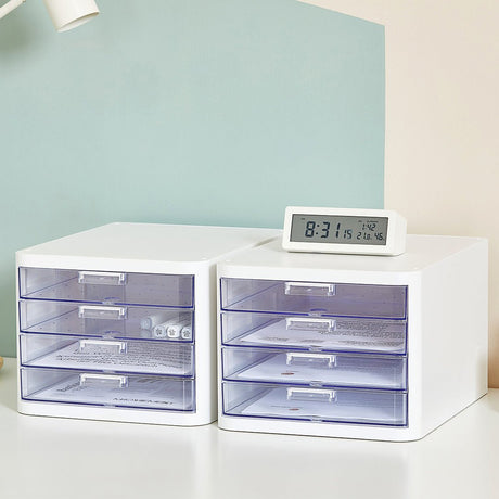 Litem Clear 4 Drawers Multi Cabinet - SCOOBOO - 271492-TGM - Pen Stand & Organisers