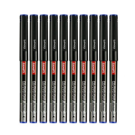 Luxor CD/DVD/OHP Marker Pack Of 10 - SCOOBOO - 9000028051 - Fineliner