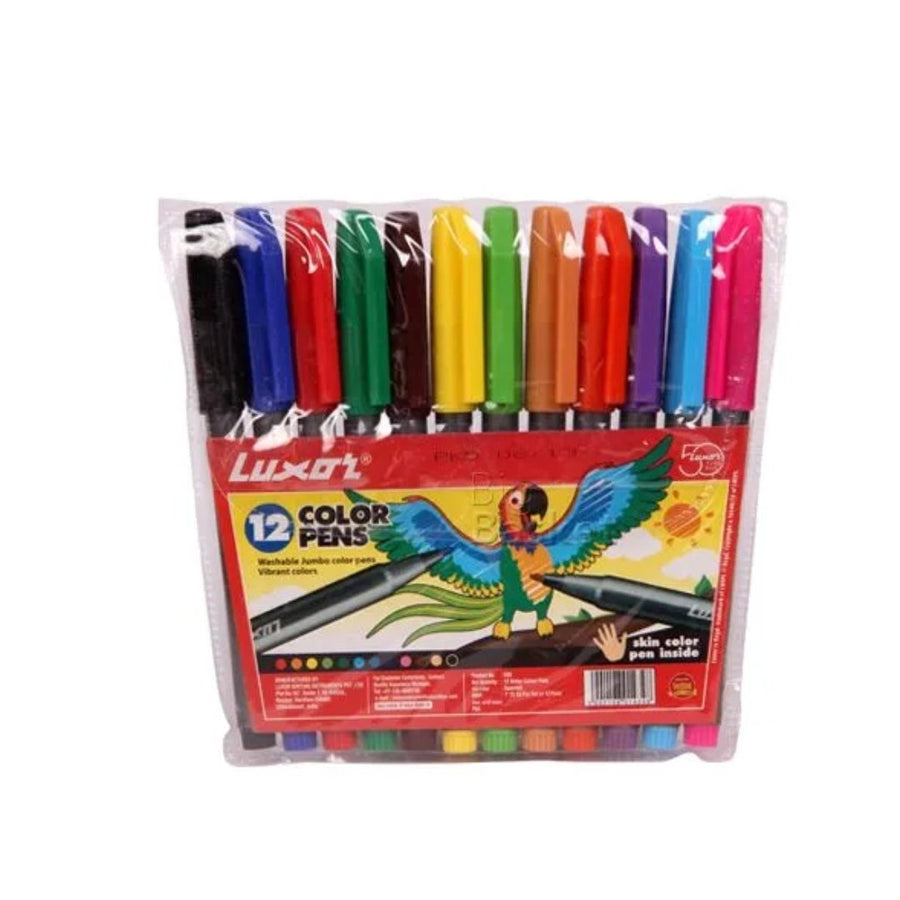 Luxor Color Pens- 12 Assorted Colors - SCOOBOO - 9000000857 - Sketch & Drawing