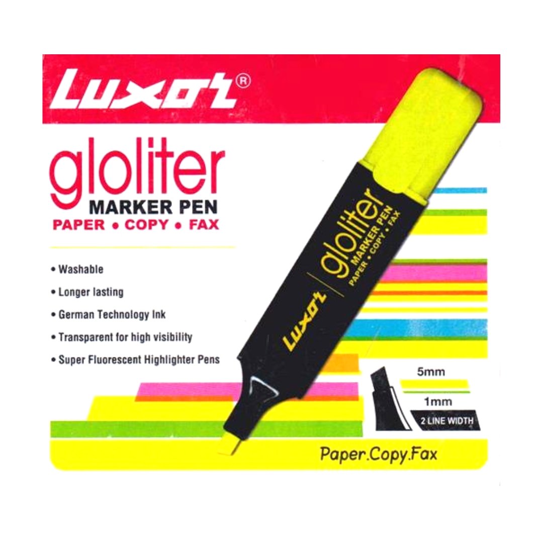 Luxor Gloliter Marker Pen Pack Of 10 - SCOOBOO - 9000028038 - Highlighter