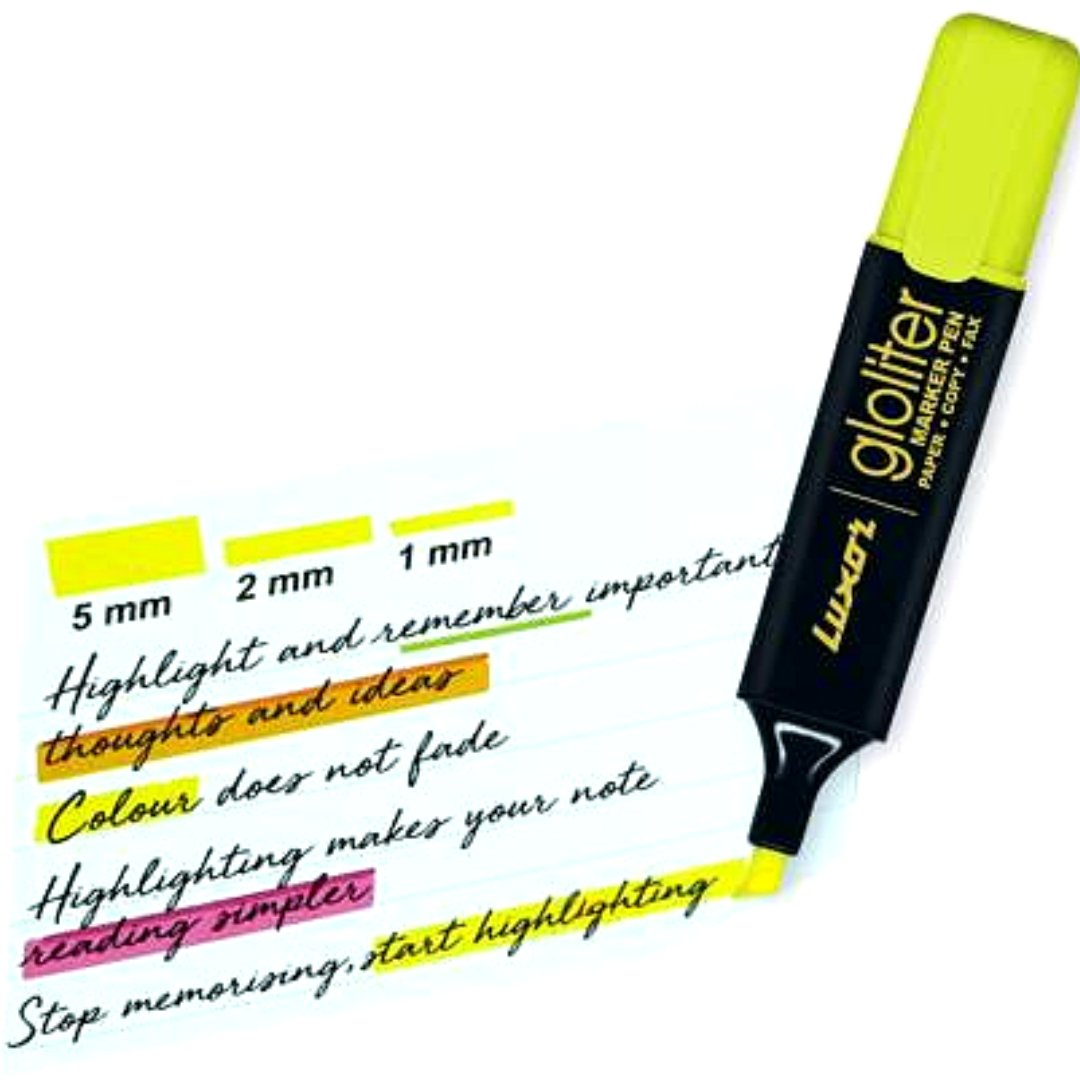 Luxor Gloliter Marker Pen Pack Of 10 - SCOOBOO - 9000028038 - Highlighter