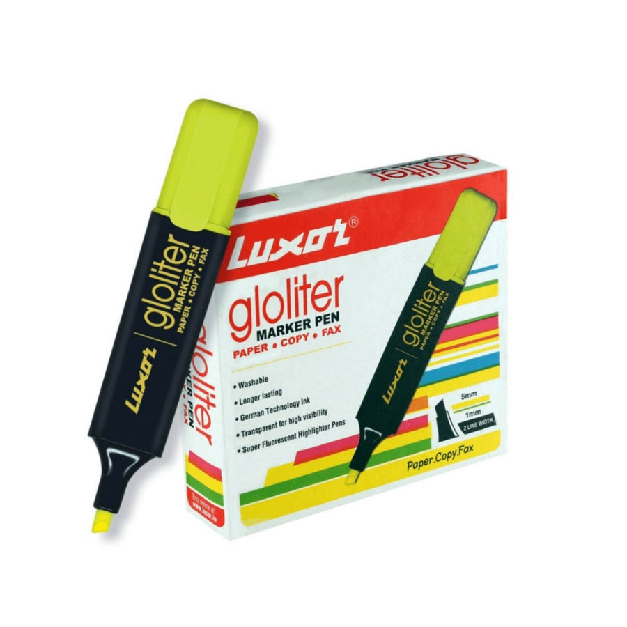 Luxor Gloliter Marker Pen Pack Of 10 - SCOOBOO - 9000028038 - Highlighter
