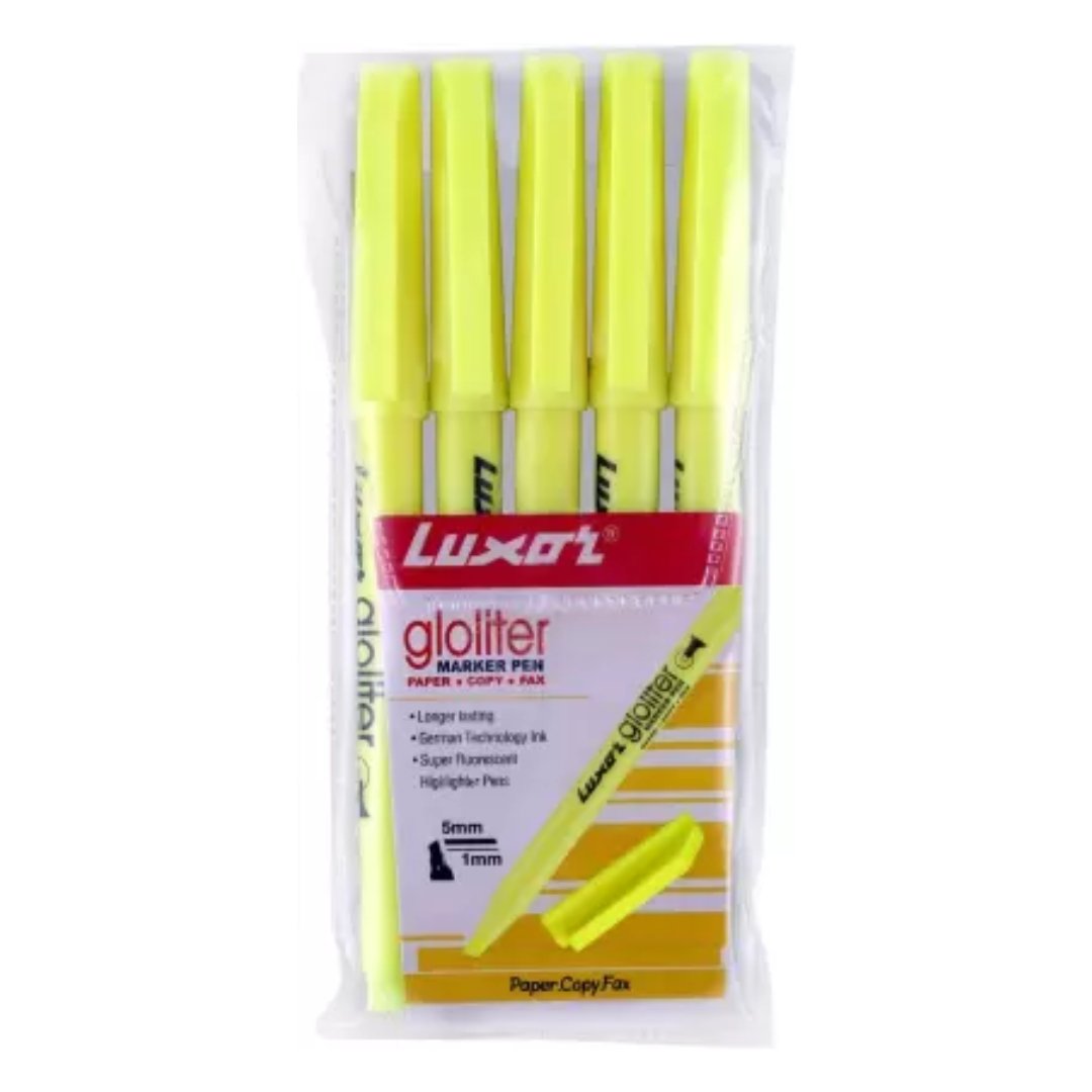 Luxor Gloliter Marker Pen Pack Of 5 - SCOOBOO - 9000028232 - Fineliner