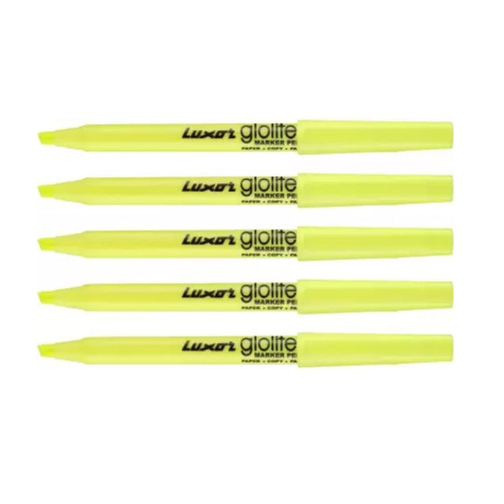 Luxor Gloliter Marker Pen Pack Of 5 - SCOOBOO - 9000028232 - Fineliner