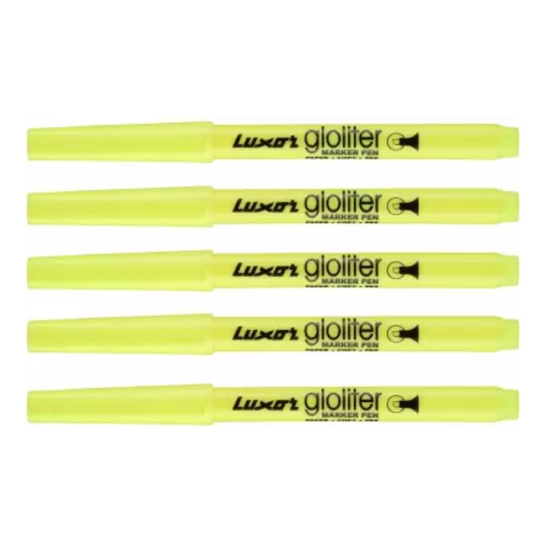 Luxor Gloliter Marker Pen Pack Of 5 - SCOOBOO - 9000028232 - Fineliner