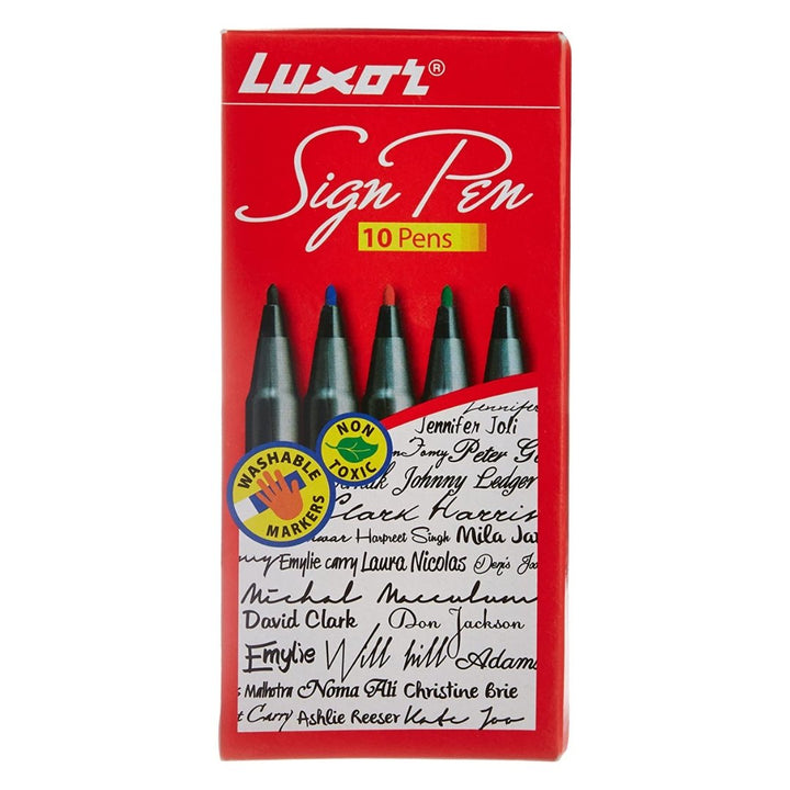 Luxor Sign Pen Pack Of 10 - SCOOBOO - 921 - Fineliner