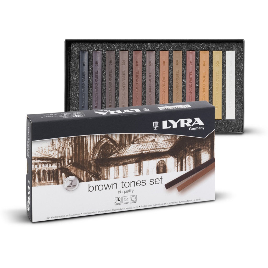 Lyra Brown Tones Chalk Pastels - SCOOBOO - art. nr. 5641121 - Pastel Colors