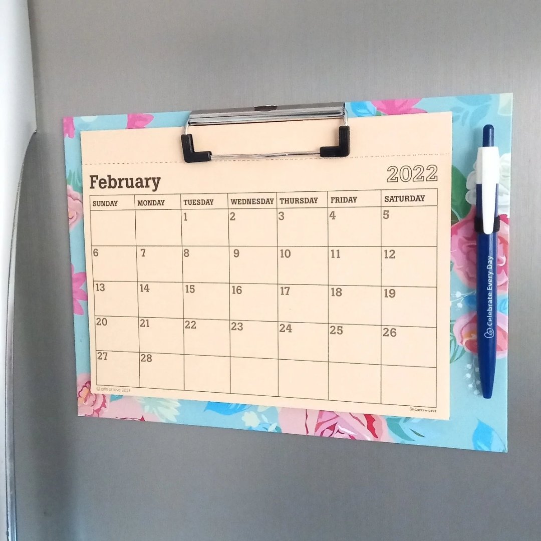 Magnetic & Wall Mountable Clipboard Calendar - SCOOBOO - Planners