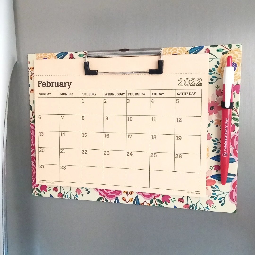 Magnetic & Wall Mountable Clipboard Calendar - SCOOBOO - Planners