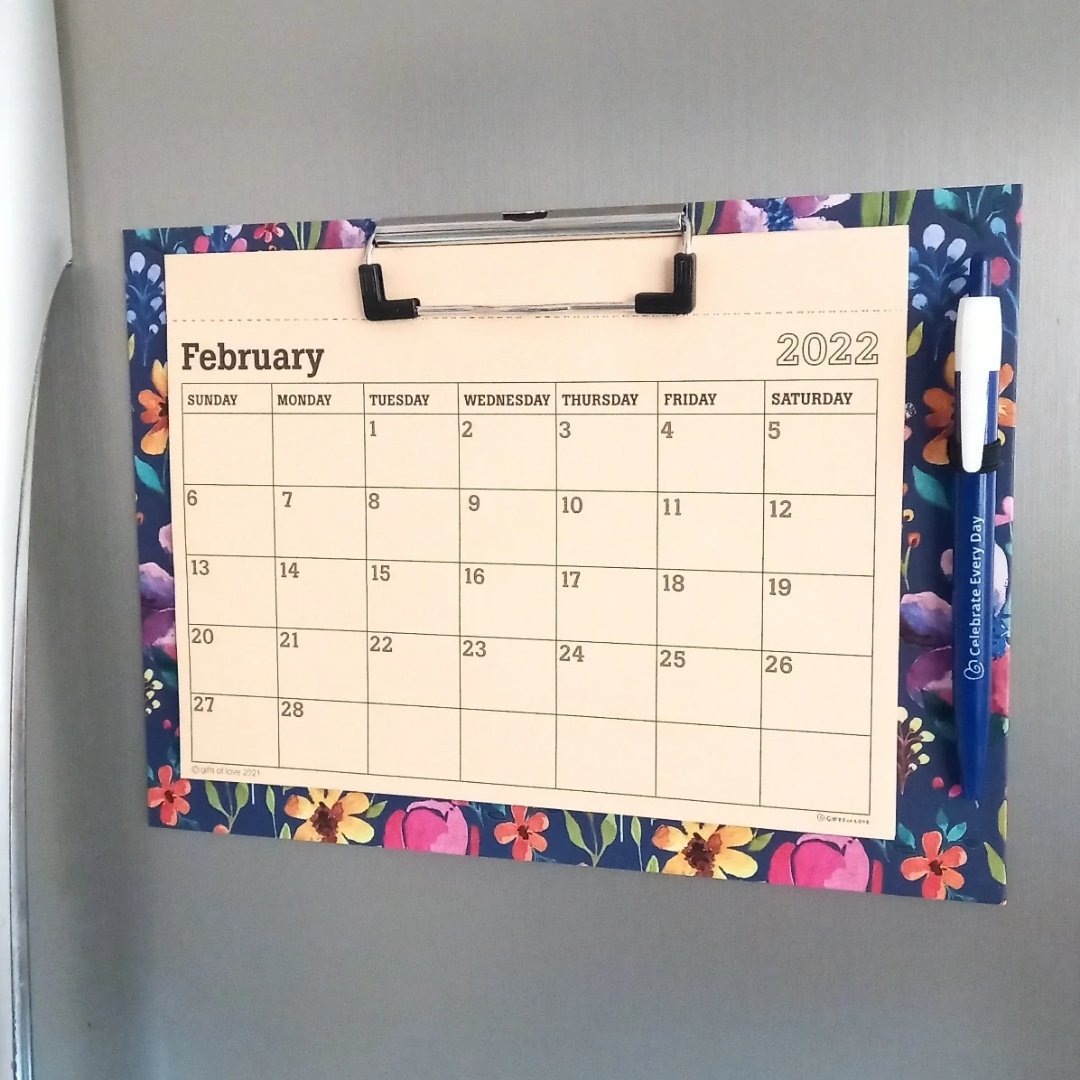 Magnetic & Wall Mountable Clipboard Calendar - SCOOBOO - Planners